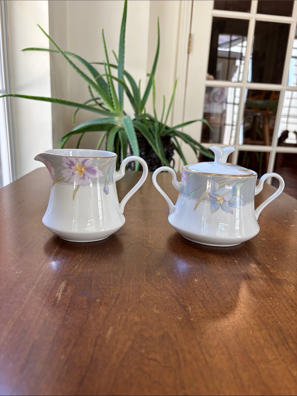 Mikasa "Charisma Gray" Cream & Sugar Set Made In Japan